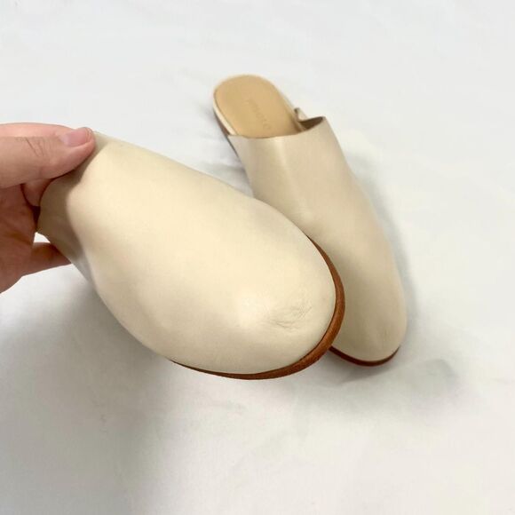 Nisolo Preppy Minimalist Leather Slip On Loafers Model Lima Color Bone US 7.5 - Picture 5 of 7